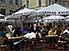 Outdoor cafe in Town Hall Square of Tallinn, Estonia's capital city