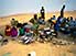 Women selling fried fish on banks of River Niger