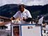Ice-cream vendor prepares for rush hour