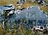 Wreckage of Argentine Mirage fighter shot down during Falklands War in 1982