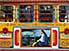 Image of Christ on a gaudily-painted , a typical Colombian bus