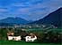 Postcard country: Mauren village with Austrian mountains behind, Schellenberg