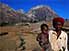 Woman and her baby, near their village, in highlands south of Antananarivo
