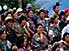 Stunned Mayan audience watch a dramatic dance in Nebaj, Ixil Triangle