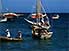 Fishing boats in Baie de Port-au-Prince, west central Haiti