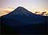 Sunset silhouettes nearby Volcán Chimborazo