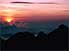 Sunset from the summit of Rysy Mountain, one of the High Tatra Mountains