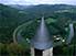View from tower of Bourscheid Castle, which also features two-level dungeon