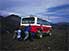 Breakdown on tour of Gjastykki lava fields: fortunately volcano not exploding