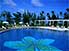 Swimming pool with frangipani flower motif at Nikko Hotel, Saipan Island