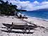 Fishing canoe on Siviri Beach, on Efate Island