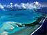 Aerial view of Aitutaki Lagoon, and its beautiful  (lagoon islets)