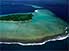Aerial view of some of the smaller islands in Ghizo Lagoon