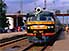 Faster than a speeding bullet: a local train pulls into Omsk station