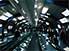 Futuristic interior of Railway Center at Frankfurt Airport